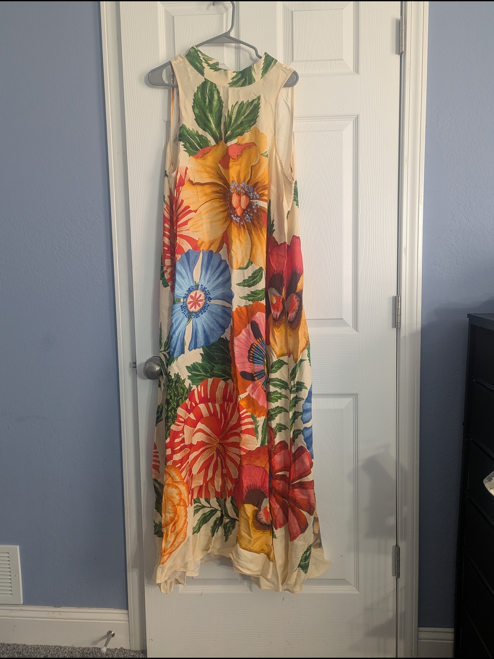 FARM Rio Cream Dress with Red, Orange, Green and Blue Floral Print - Picture 2 of 4